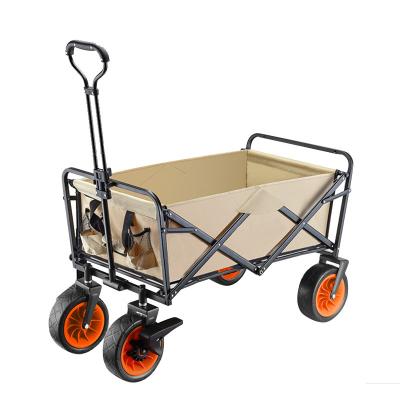 China Storage Household Folding Cart Four Wheels Gardening Cart Trolley Carry Cart Camping Beach Collapsible Handy for sale