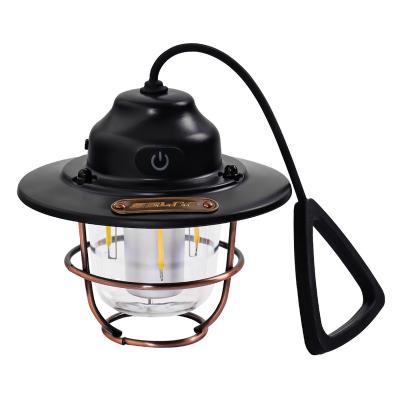 China Outdoor Hotel Lighting Camping Lights USB Rechargeable Waterproof Portable Hanging Camping Retro LED Light for sale