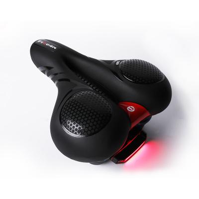 China With taillight or non-hot selling PU bicycle accessories mounting equipment saddle plus saddle Breathable silicone bicycle seat for sale