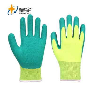 China Xingyu 13G Polyester Latex Ply Latex Gloves General Purpose Work Coated Safety Gloves Online Shopping for sale