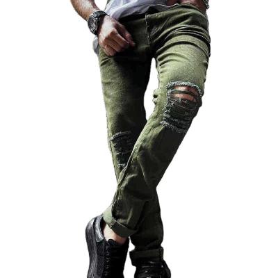 China Vintage Men's Vintage Denim Pantalones Skinny Stacked Patchwork Distressed Mens Breathable Jeans for sale