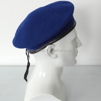 China 100% Plush Wool High Quality Military Red Navy Dark Blue Custom Berets for sale