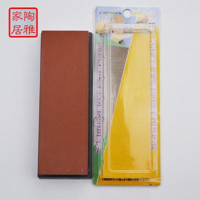 China Chinese Factory Supply Useful Stone Suppliers Blister Orange Sharpening Stone Knife for sale