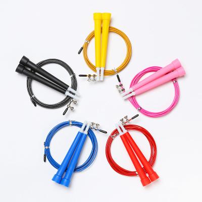 China Durable Fitness 3m Adjustable Steel Cable PP Handles Jumping Speed ​​Jump Rope for sale