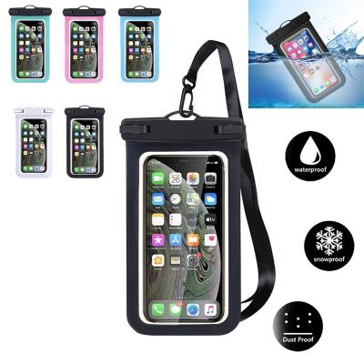 China Universal mobile smartphone ipx8 cell phone pvc filter mounts waterproof dustproof holderpouch for sale