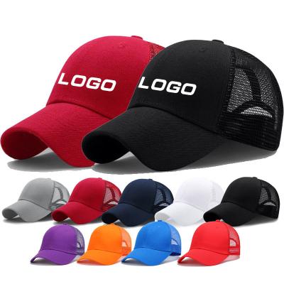 China RITA JOINT Adjustable 6 Panel Customized Custom Logo End Blank Plastic Trucks Men Baseball Nets Trucker Mesh Promotional Hats And Cap for sale