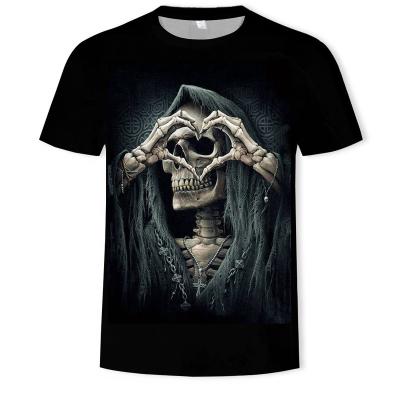 China 100% Polyester 3d OEM fashion cool vintage cool stylish t-shirt skull t-shirt men man man Anti-wrinkle for sale