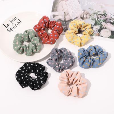 China Solid Satin Scrunchies Girls Hair Ties Stain Satin Hair Band Women Hair Accessories Trendy Cloth Fabric for sale