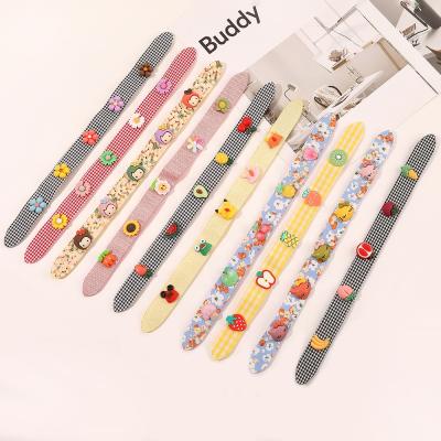 China 2021 new sweetwoo durable fashion flower fruit korea children hair accessories wholesale cute peep hair band for sale