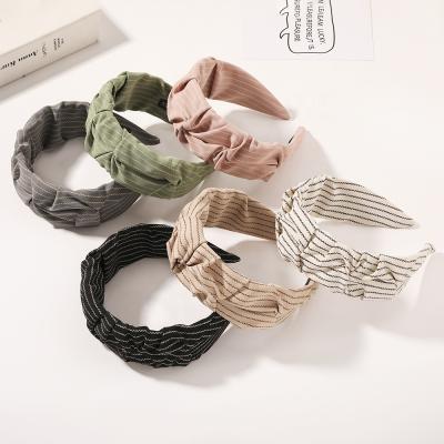 China Cute Hair Accessories Women Girl Sweetwoo Stripe Braid Hair Circle Oversized for sale