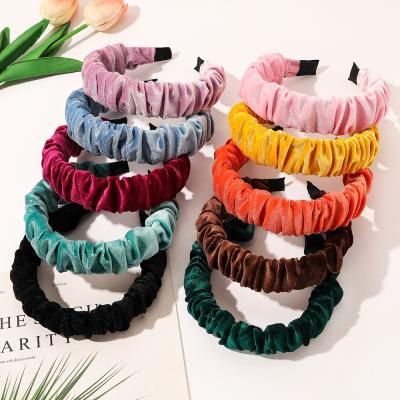 China Japan and Korean Style Fashion Korea Solid Color Hair Accessories Rongbuk Hair Scrunchies Headband For Women Hair Band for sale