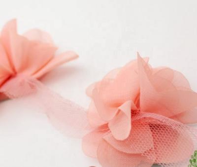 China Good Quality Ribbon New Arrival Chiffon Flowers for sale