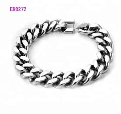 China Dongguan Factory CLASSIC Stainless Steel Restrictor Chain Biker Bracelet with Lobster Clasp for Men for sale