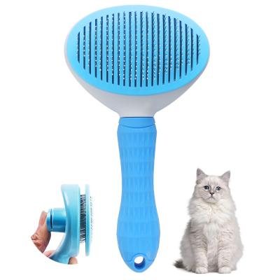 China Convenient Round Hot Selling Design Sustainable Remove Hair Pet Combs Dog Grooming Throwing Brush for sale