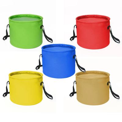 China 500D Oxford PVC Lightweight Durable Outdoor Folding Water Bucket for sale