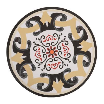 China Retro Western Oil-proof Non-slip Table Stocked Mat Round Insulation Mat Hotel Area Rug Coffee Shop Luxury Coaster for sale