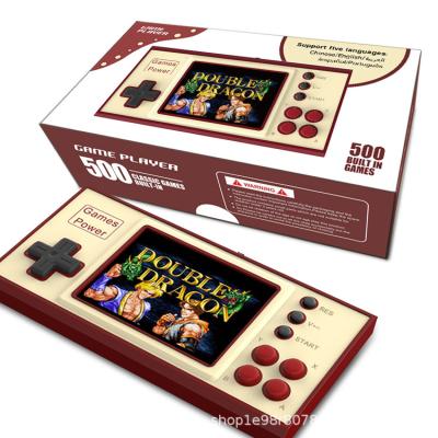 China 3-inch color screen retro game console handheld game console, equipped with 500 classic games, supporting five languages ​​3.0