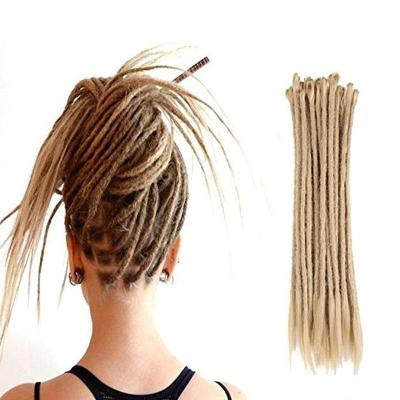 China Black Synthetic Dreadlock Extensions Handmade Dread Hair 20Inch Crochet Dreadlocks Extensions Crochet Braids For Men/Women Dreadlocks Hair for sale