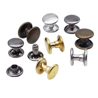 China Fast Liveable Brass Female Single Side Rivet Double Rivets Threads Double Rivet Delivery Metal Side Rivet for sale