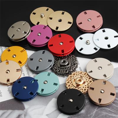 China 2021 viable custom paint color 2 part push button metal push button for overcoat metal stealth button for down jacket for sale