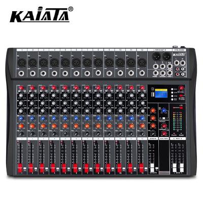 China KAIKA CT12-1 Explosions 12 Channel Mixer USB Screen Display Multifunction MP3 48V Power Stage KTV Phantom Audio Factory Outlet for sale