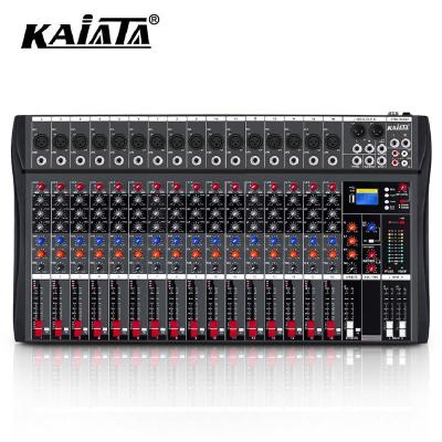 China KAIKA CT16-1 Professional Stage Practicability Sound Mixer Panel Console 16 Channel USB Audio Computer MP3 Input For DJ Studio for sale