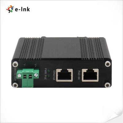 China 36VDC Output Power Over Ethernet Splitter 10 100 1000Mbps 802.3at Industrial PoE Splitter for sale