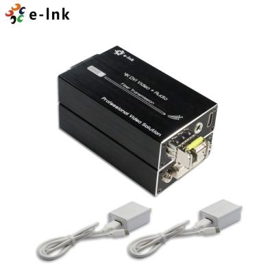 China OEM Micro 4K 60HZ DVI Fiber Optic Extender Transceiver With Stereo Audio 5VDC Power for sale