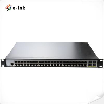 China Gigabit 802.3at 48 Port PoE Switch 4 Port 100/1000X SFP L2 Managed for sale