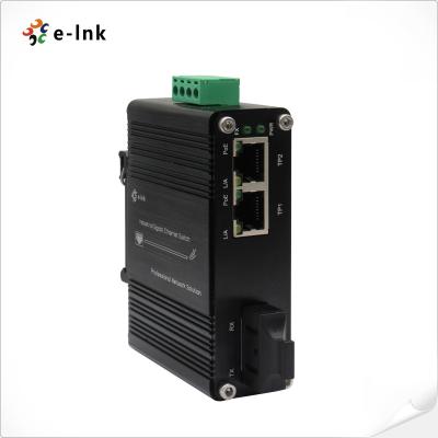 China 185W PD Plug PoE Media Converter 2 Port 10 100 1000Base-T Auto MDI for sale