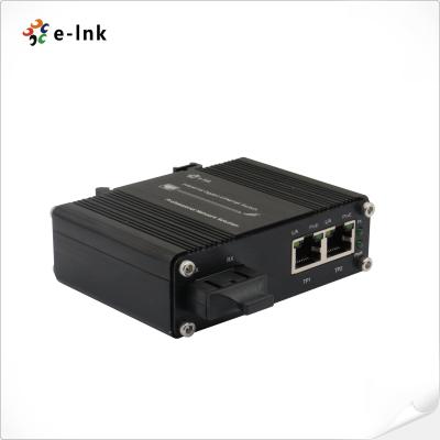 China PWR 48VDC POE Fiber Media Converter 1 Port 100Base-FX 90W 10Mbps for sale