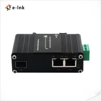 China 60W SFP PoE Media Converter 1 Port 100/1000X PD Plug 48-57VDC for sale