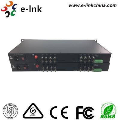 China 16 Channel AHD CVI TVI Over Fiber Converter Single Mode Or Multimode for sale