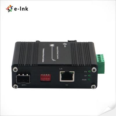 China Fiber Media Converter 10G Industrial 5G/2.5G/1G/100M Copper To 10GBASE-X SFP+ for sale