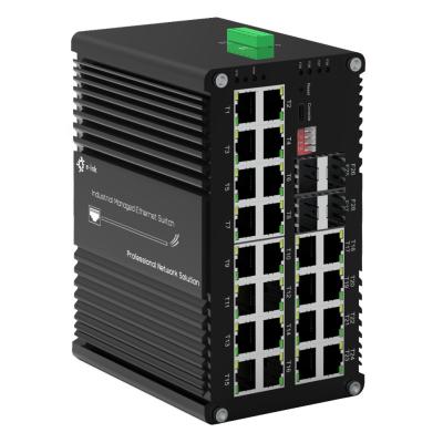 中国 アウトドア PoE スイッチ 24 ポート 10/100/1000T 802.3at 30w から 4 ポート ギガビット SFP Din Rail マネージド スイッチ 販売のため