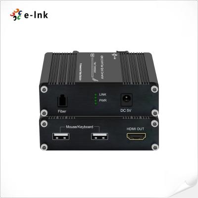 China Wholesale Mini 4k HDMI 2.0 KVM USB Over Fiber Extender LC 300 Meters Transmitter Receiver for sale