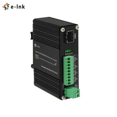 China Industrial Serial to Fiber Media Converter RS232 RS485 RS422 Din Rail Fiber Modem for sale