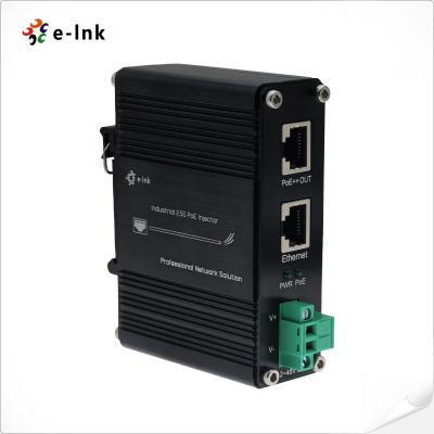 中国 Din Rail インダストリアル PoE インジェクター アダプタ 2.5G 802.3bt 95W パワー 12-48V DC 販売のため