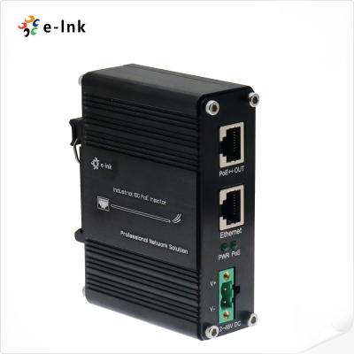 China Outdoor 10G 60W PoE Injector Adapter IEEE 802.3at Standard DIN Rail Or Wall-mount Installation for sale