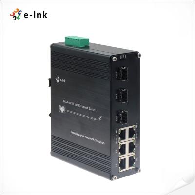 Κίνα Βιομηχανικός διακόπτης PoE Ethernet 6 x PoE + 3 x SFP Fast Ethernet προς πώληση