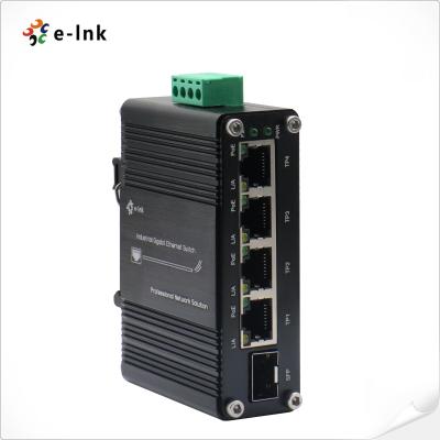 China Mini Industrial Ethernet Switch with 4×10/100/1000T PoE＋1×100/1000X SFP Ports for sale