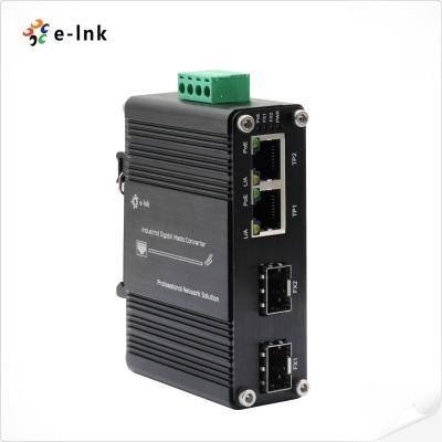 China Mini Industrial Ethernet Switch with 2×10/100/1000T PoE Ports + 2×100/1000Base-X SFP Ports for sale