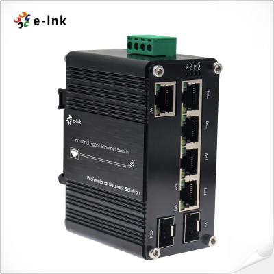 China Industrial Gigabit Ethernet Switch with 4 PoE Ports + 110/100/1000T Ports + 2 100/1000X SFP for sale