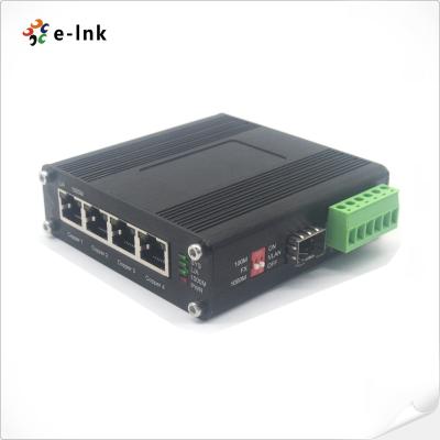 China Industrial Ethernet Switch with 4×10/100/1000Base-T+1×100/1000Base-X SFP Ports for sale