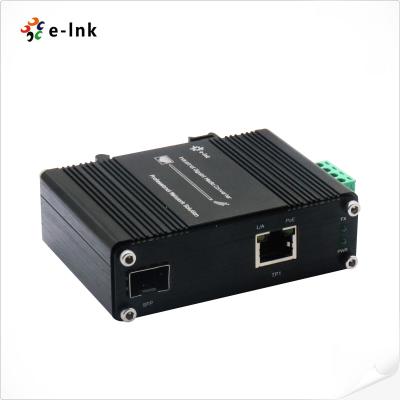 China Micro Industrial Media Converter with 1×100/ 1000X SFP+110×100/1000T 60W PoE++ Ports for sale