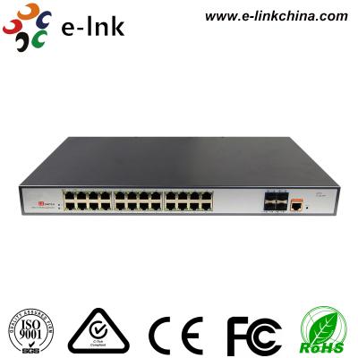 China L3 Managed PoE Switch POE Fiber Media Converter 24 Port 10 / 100 / 1000 Base -T for sale