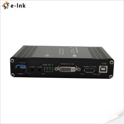 China 1Ch 1080P DVI plus USB KVM + 1Ch RS232 + 1Ch Bidi Stereo Audio + 1Ch GPIO over Fiber Extender for sale