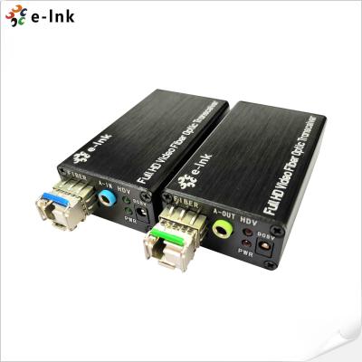 China Micro DVI Fiber Optic Extender with external stereo for sale