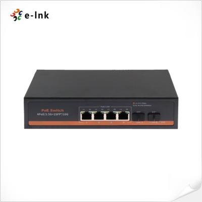 China 4x2.5Gbps PoE Ports + 2 x10G SFP+ Fiber Ports PoE Switch for sale