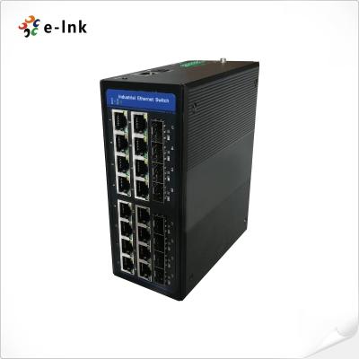 China Industrial 16-port 10/100/1000T 802.3at PoE + 8-port 100/1000X SFP Managed Ethernet Switch for sale